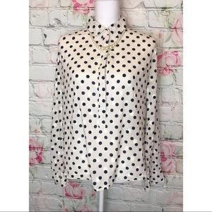 Polka Dot J. Crew Blouse (10)